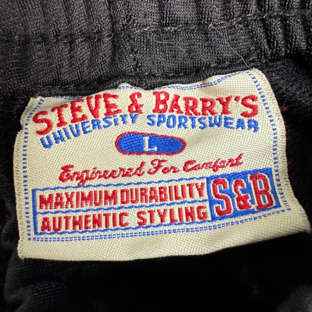 Vintage 90s Y2K Brake Tear Away Track Pants Side Stripe Blue Black Size Large - Picture 6 of 6